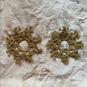 Handmade Macrame Crochet Snowflake Ornaments